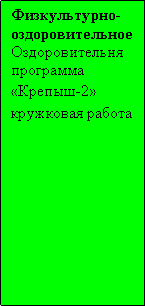 Подпись: Физкультурно-оздоровительноеОздоровительня программа«Крепыш-2» кружковая работа